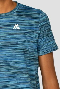 Junior Trail 2.0 T-Shirt - Navy/Neon Blue Multi -Sport Wear Daily Store JN TRAIL 2.0 TEE Blue Multi Close