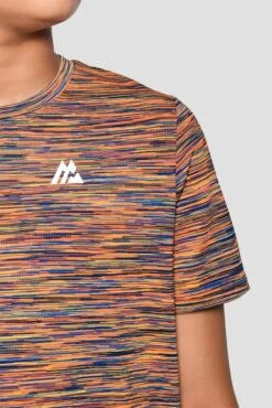 Junior Trail 2.0 T-Shirt - Neon Blue/Lime/Orange -Sport Wear Daily Store JN TRAIL 2.0 TEE SAFETY ORANGE LIME FROST COBALT SPACE BLUE logo