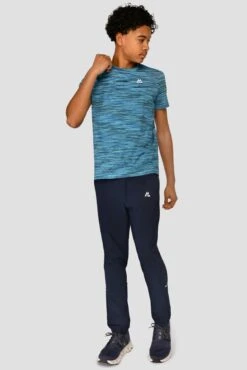 Junior Trail 2.0 T-Shirt - Navy/Neon Blue Multi -Sport Wear Daily Store JNTRAIL2.0TEE BlueMulti FullFront