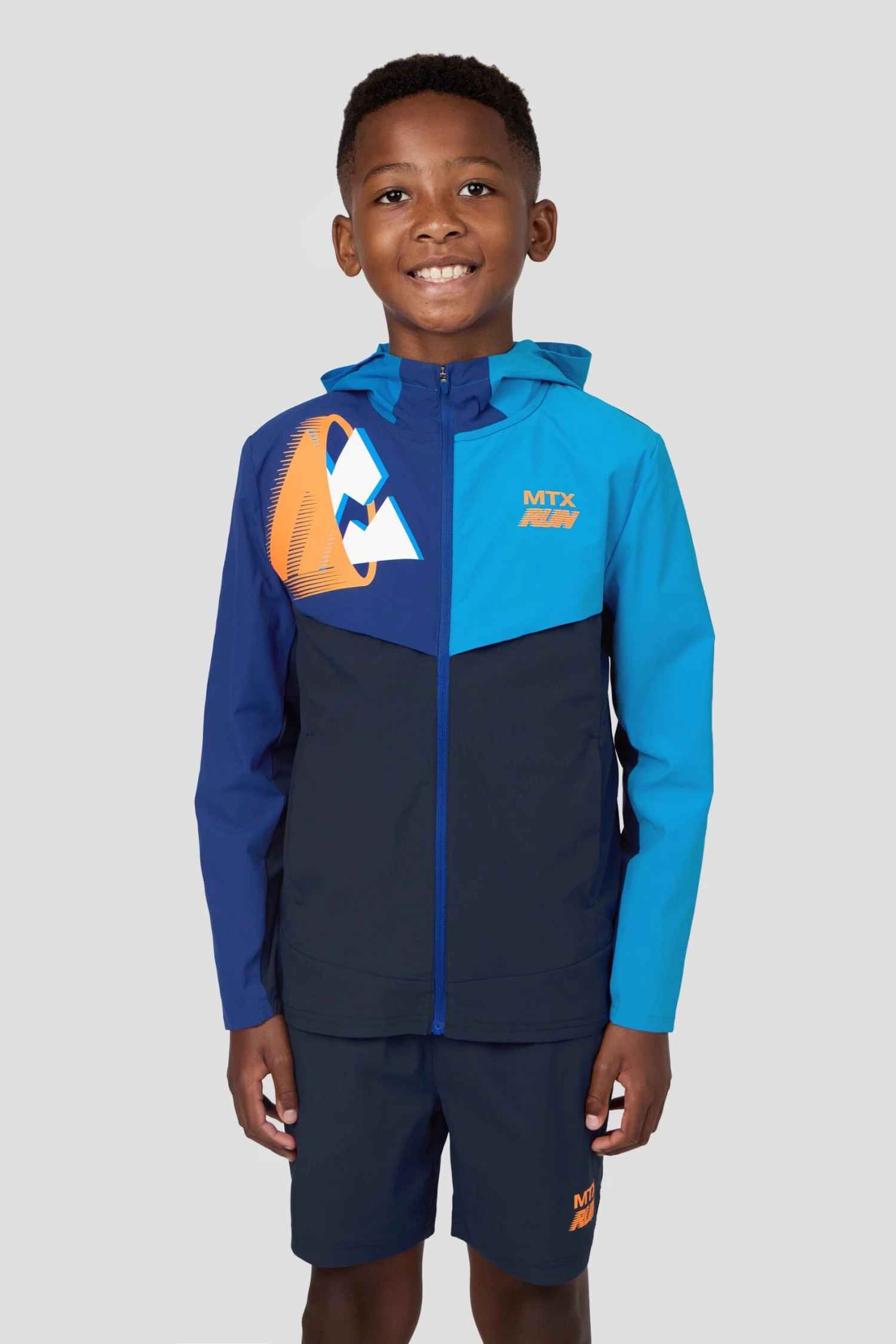 Boys MTX Run Jacket - Midnight Blue/Idaho Blue/Marine Blue 3 Boys MTX Run Jacket - Midnight Blue/Idaho Blue/Marine Blue