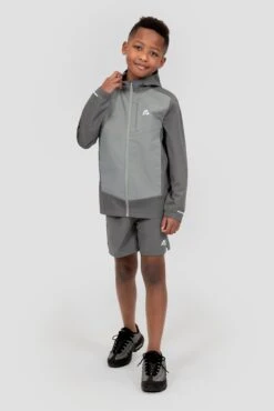 Boys Kodiak Windshell - Cement Grey/Platinum Grey 10 Boys Kodiak Windshell - Cement Grey/Platinum Grey -Sport Wear Daily Store KODIAK WINDSHELL CASTLEROCK MONUMENT Full Front v3
