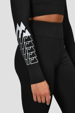 Limit 1/4 Zip - Black/Pearl Grey -Sport Wear Daily Store LIMIT 1 4 ZIP BLACK PEARL GREY sleeve detail