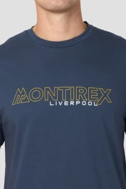 Liverpool Linear T-Shirt - Greyed Indigo -Sport Wear Daily Store LIVERPOOL LINEAR T SHIRT GREYED INDIGO LOGO