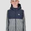 Boys Mesa Hybrid Jacket - Platinum Grey/Midnight Blue