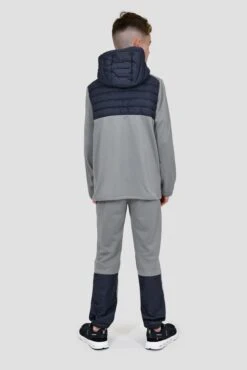 Boys Mesa Hybrid Jacket - Platinum Grey/Midnight Blue -Sport Wear Daily Store MESA JACKET PLATINUM GREY MIDNIGHT BLUE full back