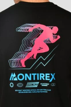 MTX Run Vital Cotton T-Shirt - Black -Sport Wear Daily Store MTX RUN VITAL COTTON TEE BLACK close back detail