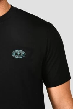 MTX Run Vital Cotton T-Shirt - Black -Sport Wear Daily Store MTX RUN VITAL COTTON TEE BLACK logo detail2