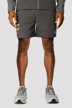 MTX Run Vital Short - Cement Grey/Jet Grey -Sport Wear Daily Store MTX RUN VITAL SHORT JET GREY front