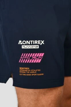 MTX Run Vital Short - Midnight Blue -Sport Wear Daily Store MTX RUN VITAL SHORT MIDNIGHT BLUE logo detail