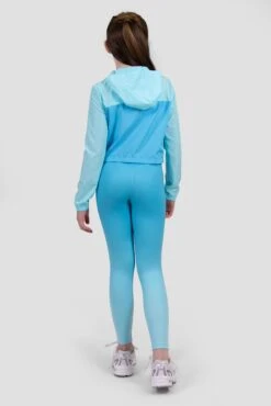 Girls Pace 2.0 Windbreaker - Summer Sky/Epsilon -Sport Wear Daily Store PACE 2.0 WINDBREAKER TROPICAL BREEZE AQ FULL BACK