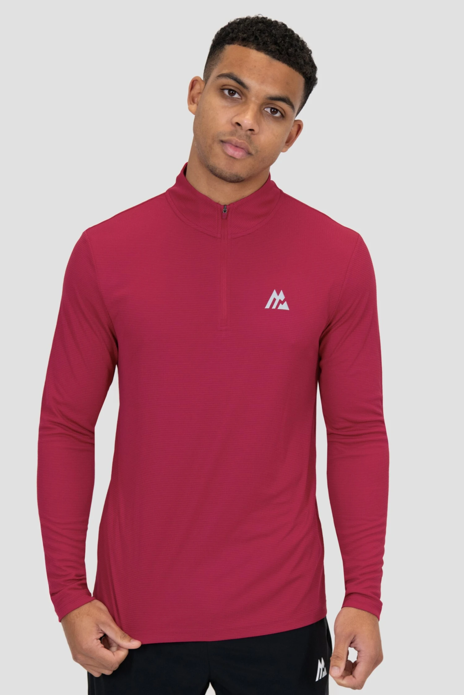 Peak Gridded 1/4 Zip - Spiced Cherry 3 Peak Gridded 1/4 Zip - Spiced Cherry