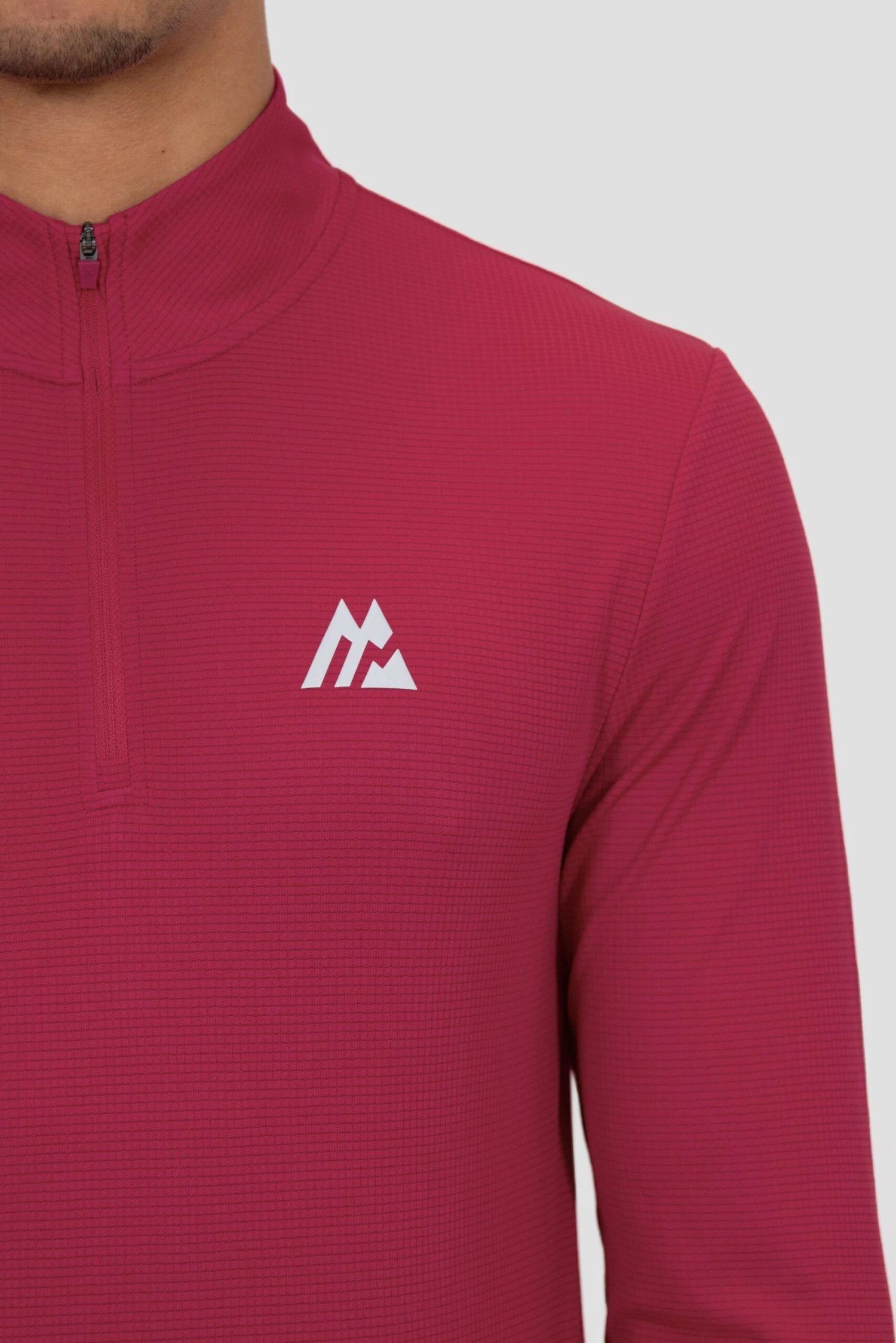 Peak Gridded 1/4 Zip - Spiced Cherry 7 Peak Gridded 1/4 Zip - Spiced Cherry - Image 5