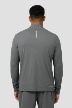 Peak Gridded Polartec® 1/4 Zip - Cement Grey -Sport Wear Daily Store PEAK GRIDDED 1 4 ZIP GREY 2