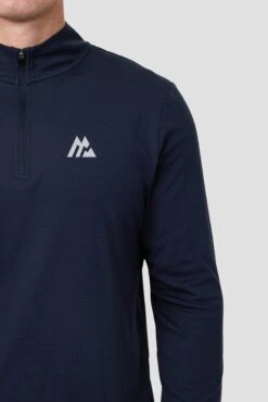 Peak Gridded Polartec® 1/4 Zip - Midnight Blue -Sport Wear Daily Store PEAKGRIDDED 1 4 ZIP BLACKIRIS 5