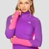 Power Panelled 1/4 Zip - Electric Purple/Pink -Sport Wear Daily Store POWERPANELLED1 4ZIP ElectricPurple Pink closefront