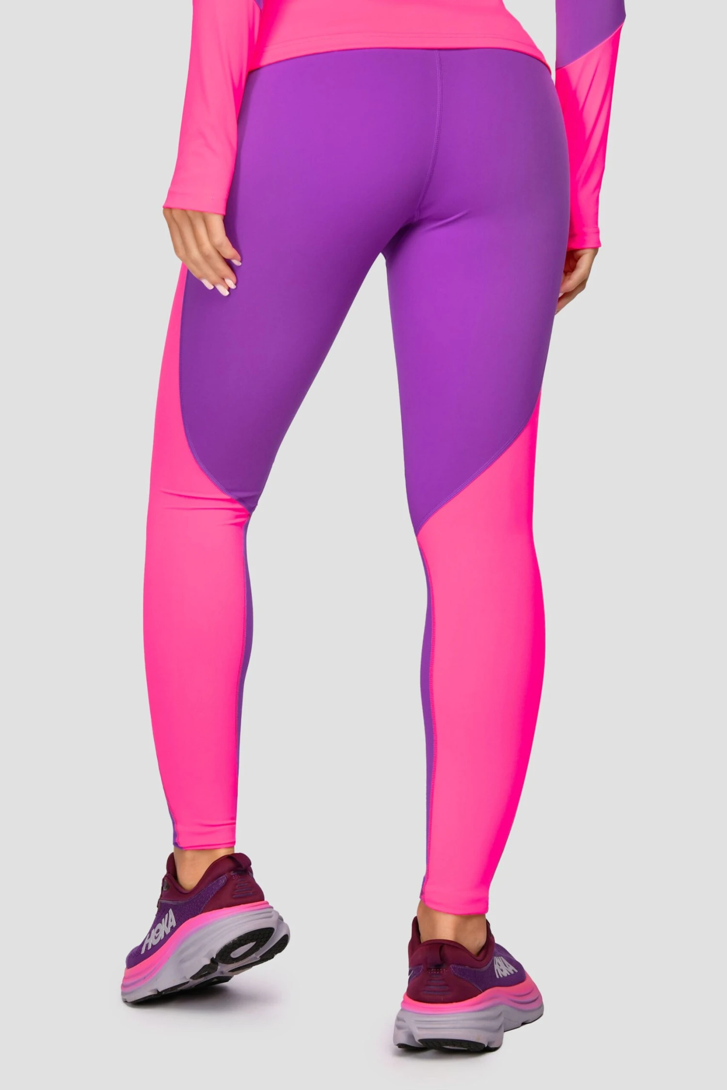 Power Panelled Legging - Electric Purple/Pink 4 Power Panelled Legging - Electric Purple/Pink - Image 2