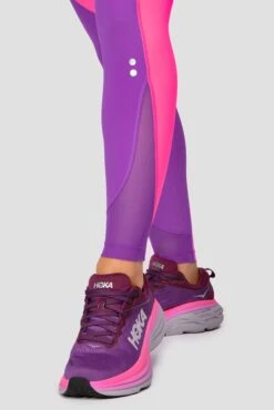 Power Panelled Legging - Electric Purple/Pink 10 Power Panelled Legging - Electric Purple/Pink -Sport Wear Daily Store POWERPANELLEDLEGGING ElectricPurple Pink detail
