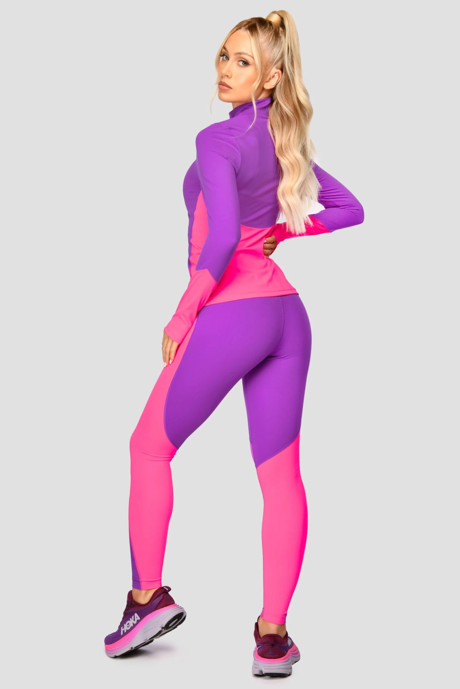 Power Panelled Legging - Electric Purple/Pink 7 Power Panelled Legging - Electric Purple/Pink - Image 5