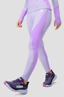 Power Panelled Legging - Periwinkle/Plum -Sport Wear Daily Store POWERPANELLEDLEGGING Periwinkle Plum side