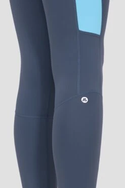 Power Panelled 2.0 Legging - Greyed Indigo/Citrus/Neon Sky -Sport Wear Daily Store PowerPanelled2.0Legging VintageIndigo ShadowLime Bluefishlogo