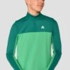 Junior Rush 1/4 Zip - Mountain Meadow/Deep Sea -Sport Wear Daily Store RUSH 1 4 ZIP MOUNTAIN MEADOW DEEP SEA close front