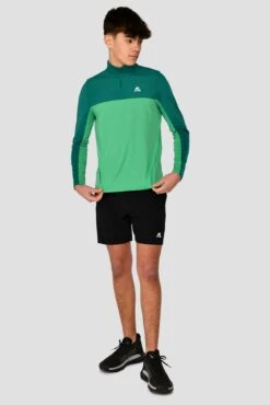 Junior Rush 1/4 Zip - Mountain Meadow/Deep Sea -Sport Wear Daily Store RUSH 1 4 ZIP MOUNTAIN MEADOW DEEP SEA front