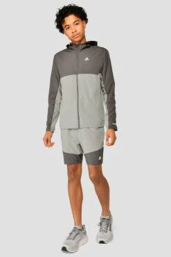 Junior Rush Running Short - Cement Grey/Platinum Grey -Sport Wear Daily Store RUSH RUNNING SHORT CEMENT GREY PLATINUM GREY full front
