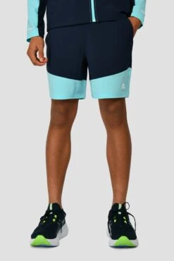 Junior Rush Running Short - Neon Sky/Midnight Blue 12 Junior Rush Running Short - Neon Sky/Midnight Blue -Sport Wear Daily Store RUSH RUNNING SHORT NEON SKY MIDNIGHT BLUE front