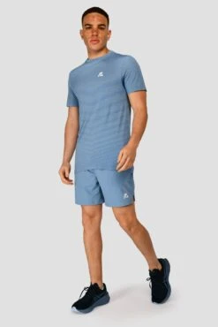 Speed Seamless T-Shirt - Steel Blue/Moonstone -Sport Wear Daily Store SPEED SEAMLESS STEEL BLUE MOONSTONE front