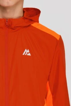 Junior Speed Windbreaker - Cardinal Red/Fiery Orange -Sport Wear Daily Store SPEED WINDBREAKER CARDINAL RED FIERY ORANGE logo detail