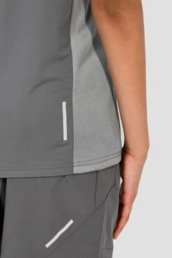 Junior Sprint T-Shirt - Cement Grey/Platinum Grey -Sport Wear Daily Store SPRINT TEE CEMENT GREY PLATINUM GREY back reflective