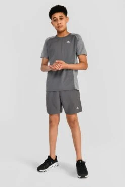 Junior Sprint T-Shirt - Cement Grey/Platinum Grey -Sport Wear Daily Store SPRINT TEE CEMENT GREY PLATINUM GREY front