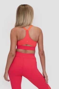 Stride Sports Bra - Strawberry Soda/Montipora/Pink Sherbet -Sport Wear Daily Store STRIDE BRA RASPBERRY LIVING CORAL PARADISE PINK Close Back