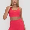 Stride Sports Bra - Strawberry Soda/Montipora/Pink Sherbet 1 Stride Sports Bra - Strawberry Soda/Montipora/Pink Sherbet -Sport Wear Daily Store STRIDE BRA RASPBERRY LIVING CORAL PARADISE PINK Close Front