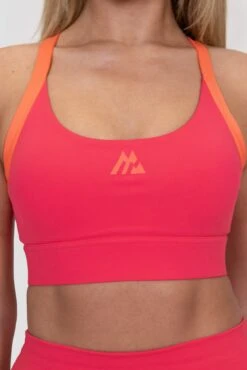 Stride Sports Bra - Strawberry Soda/Montipora/Pink Sherbet -Sport Wear Daily Store STRIDE BRA RASPBERRY LIVING CORAL PARADISE PINK Logo