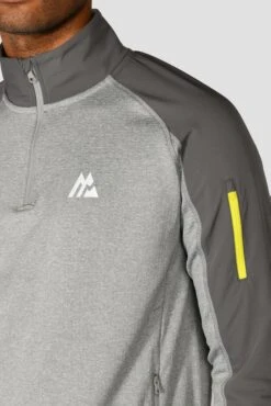 Summit Poly 1/4 Zip - Platinum Grey Marl/Cement Grey 13 Summit Poly 1/4 Zip - Platinum Grey Marl/Cement Grey -Sport Wear Daily Store SUMMIT POLY 1 4 ZIP PLATINUM GREY MARL CEMENT GREY close