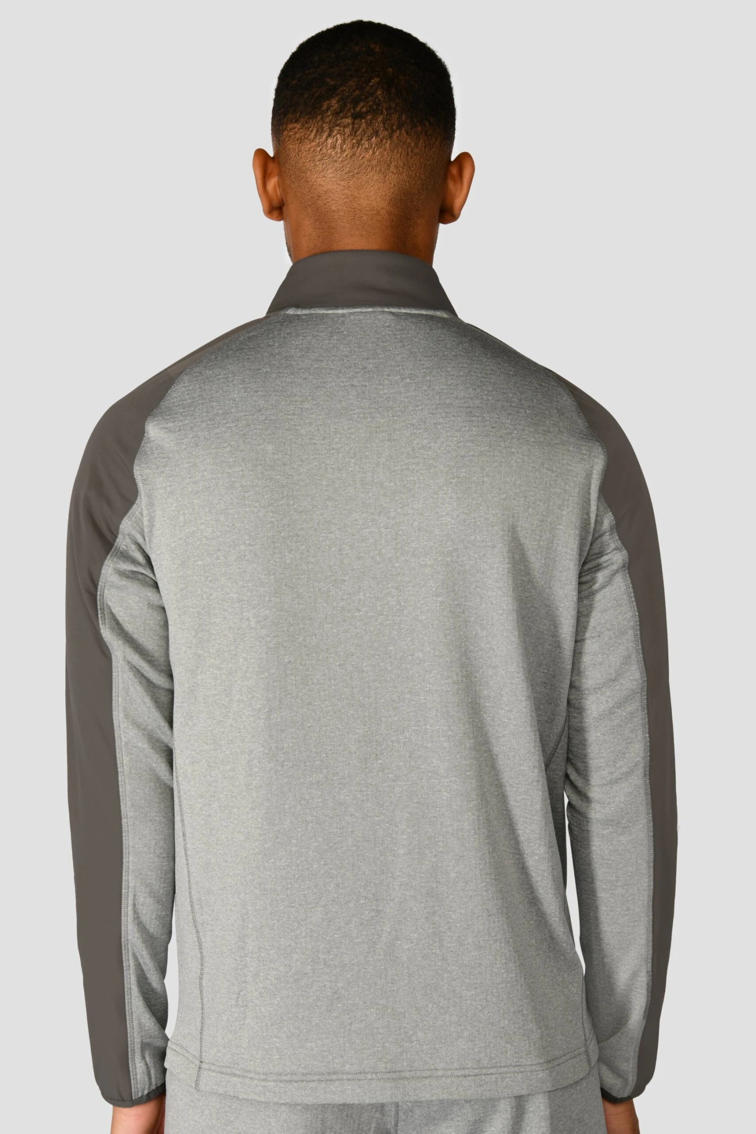 Summit Poly 1/4 Zip - Platinum Grey Marl/Cement Grey 4 Summit Poly 1/4 Zip - Platinum Grey Marl/Cement Grey - Image 2
