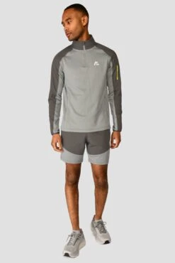 Summit Poly 1/4 Zip - Platinum Grey Marl/Cement Grey 10 Summit Poly 1/4 Zip - Platinum Grey Marl/Cement Grey -Sport Wear Daily Store SUMMIT POLY 1 4 ZIP PLATINUM GREY MARL CEMENT GREY front