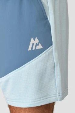Summit Poly Short - Moonstone Marl/Steel Blue 15 Summit Poly Short - Moonstone Marl/Steel Blue -Sport Wear Daily Store SUMMIT POLY SHORT MOONSTONE MARL STEEL BLUE close detail