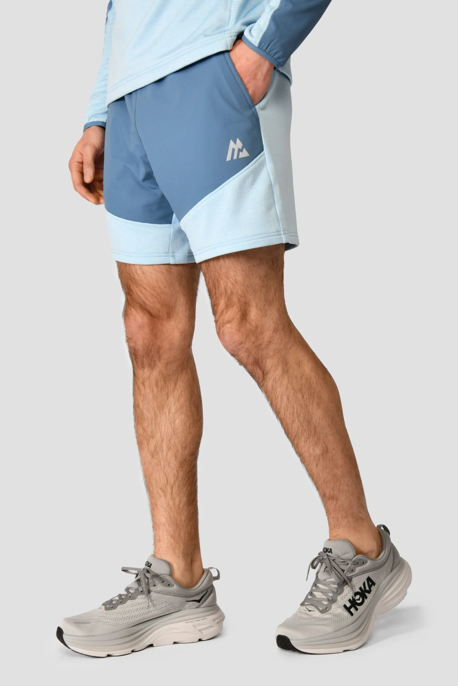 Summit Poly Short - Moonstone Marl/Steel Blue 3 Summit Poly Short - Moonstone Marl/Steel Blue