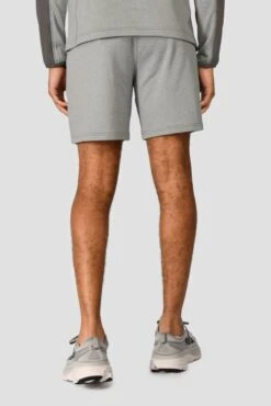Summit Poly Short - Platinum Grey Marl/Cement Grey -Sport Wear Daily Store SUMMIT POLY SHORT PLATINUM GREY MARL CEMENT GREY close back