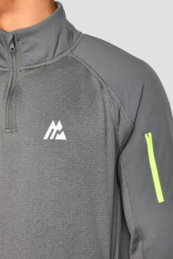 Summit 1/4 Zip - Grey Marl/Jet Grey -Sport Wear Daily Store SUMMITPOLY1 4ZIP GREYMARL JETGREY close