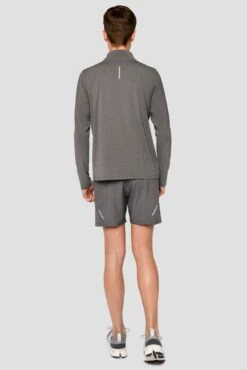 Junior Speed 1/4 Zip - Cement Grey -Sport Wear Daily Store Speed1 4Zip CementGrey FullBack