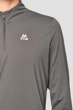 Junior Speed 1/4 Zip - Cement Grey -Sport Wear Daily Store Speed1 4Zip CementGrey LogoDetail
