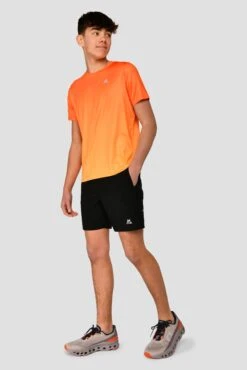 Junior Track Fade T-Shirt - Fiery Orange/Ember -Sport Wear Daily Store TRACK FADE TEE FIERY ORANGE EMBER front