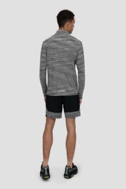 Trail 1/4 Zip - Black/Grey Multi -Sport Wear Daily Store TRAIL 1 4 ZIP BLACK GREY WHITE full back