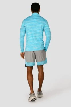 Trail 2.0 1/4 Zip - Neon Blue/White -Sport Wear Daily Store TRAIL 1 4 ZIP BLUEFISH ATOMIC BLUE WHITE back