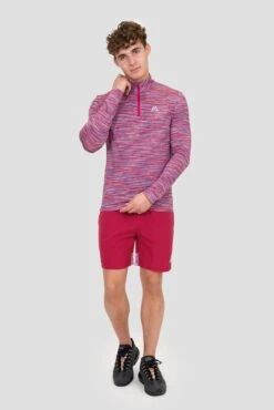 Trail 1/4 Zip - Red/Coral/White -Sport Wear Daily Store TRAIL 1 4 ZIP SPICED CHERRY CORAL TUSCAN GRAPE WHITE full front