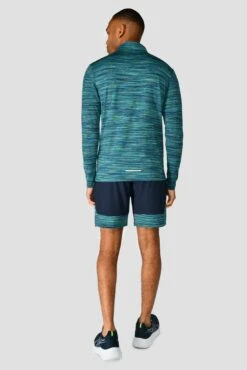 Trail 2.0 1/4 Zip - Navy/Turquoise -Sport Wear Daily Store TRAIL 2.0 1 4 ZIP AERO BLUE DEEP SEA MARINE BLUE MIDNIGHT BLUE back