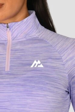 Women's Trail 2.0 1/4 Zip - Lilac Multi -Sport Wear Daily Store TRAIL 2.0 1 4 ZIP LILAC BLOOM MAGNOLIA PEARLY HEATHER AMETHYST logo detail